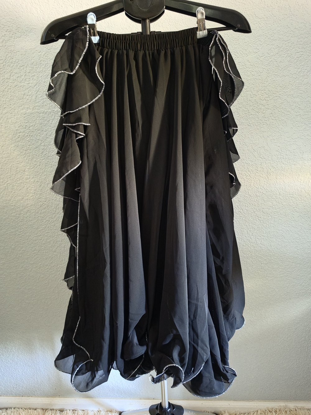 Chiffon Belly Dance Skirt Slit Bellydance Skirts Tribal Belly Dancer Costumes - Picture 7 of 10